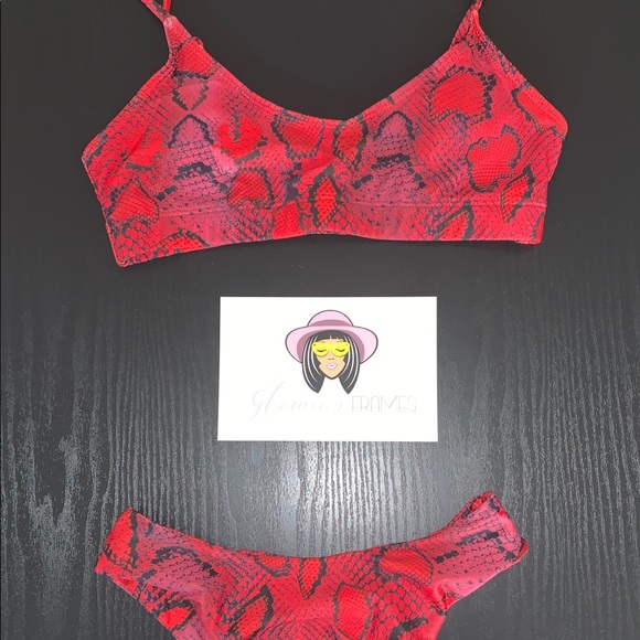 Red Python Swimsuit - Picture 2 of 3